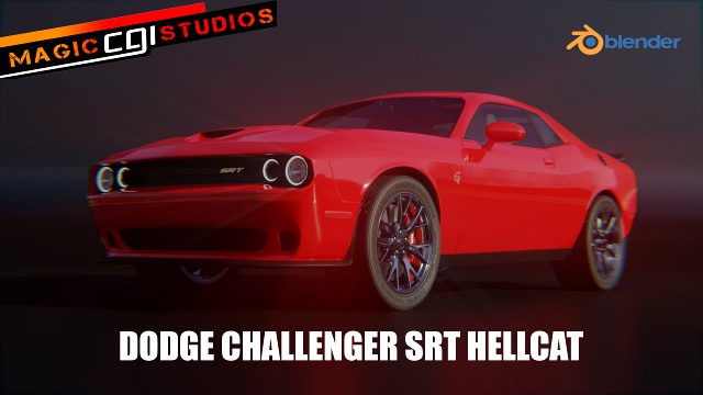dodge challenger srt hellcat - blender