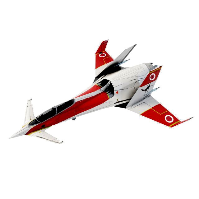 I-20 Firehawk lowpoly concept jet fighter