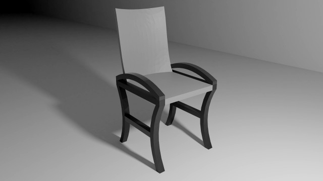 low poly chair