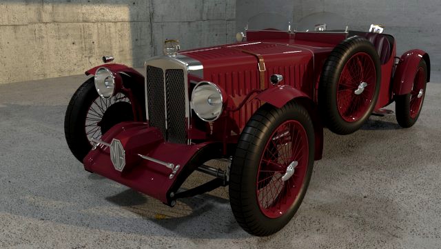 of a sports car 1934 mg ta q-type