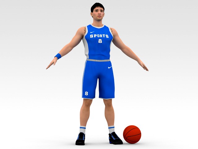basketball player blue player 05