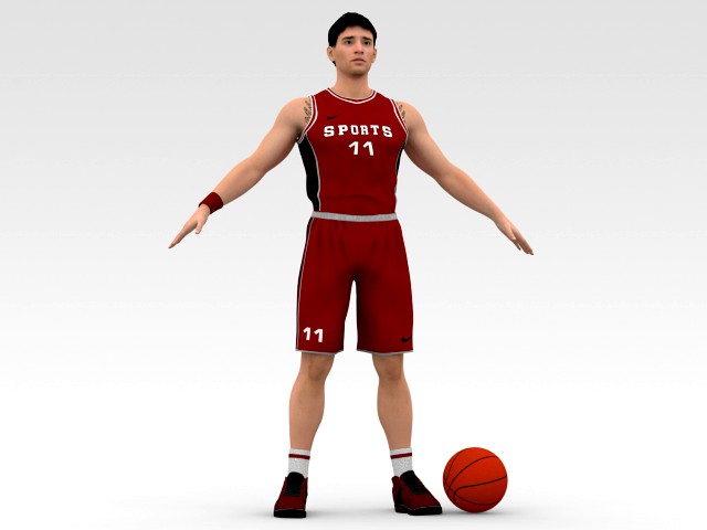 basketball player red player 05