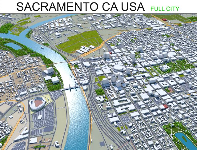 sacramento city california usa 100km
