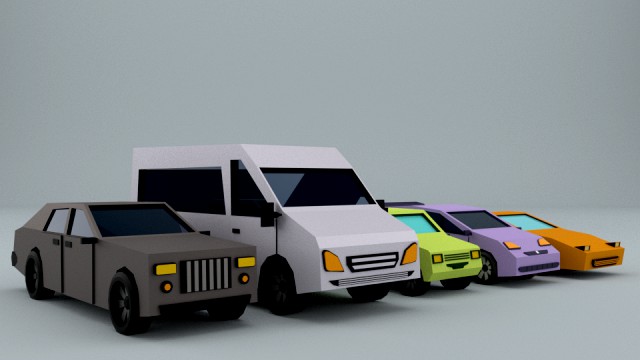 car pack low-poly low-poly