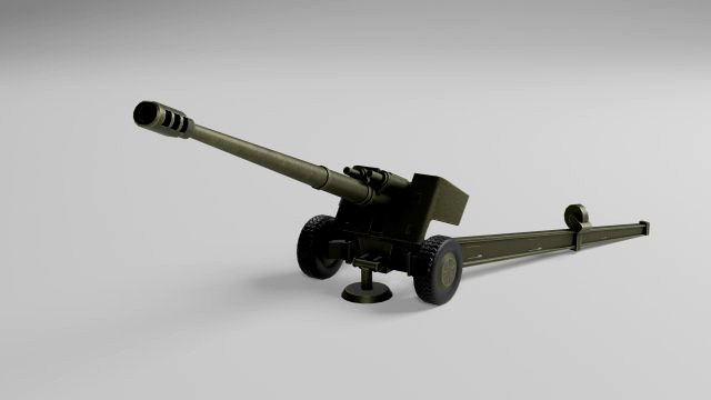 msta-b 2a65 howitzer low poly