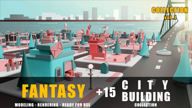 toy store fantasy building collection cartoon city