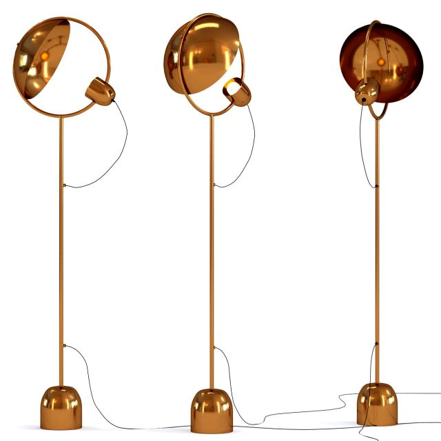 floor lamp reflector brass