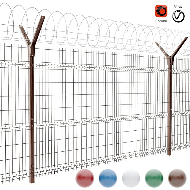 fence with a spiral protective barrier no 2