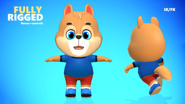 squirrel animated rigged