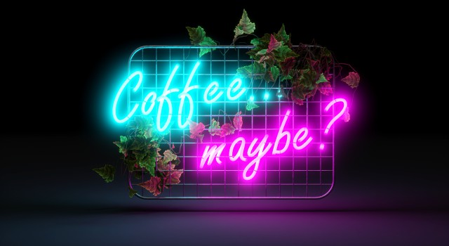 neon sign coffee maybe