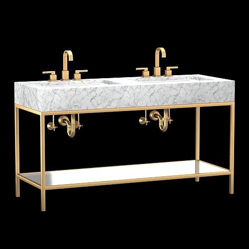 HUDSON METAL DOUBLE WASHSTAND