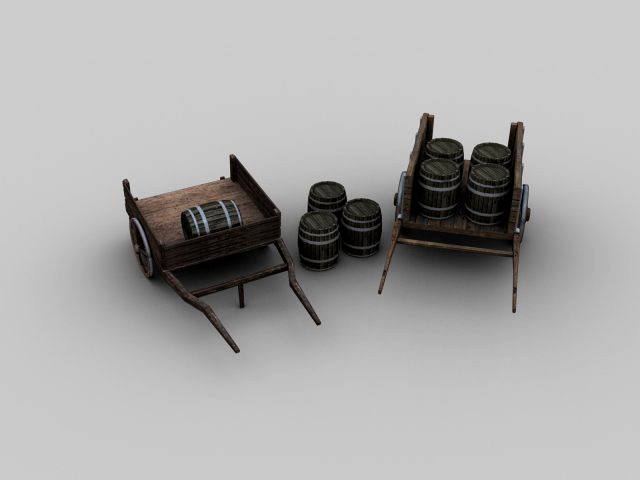 wooden cart pack