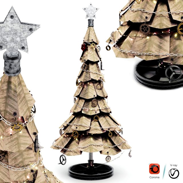 steampunk christmas tree