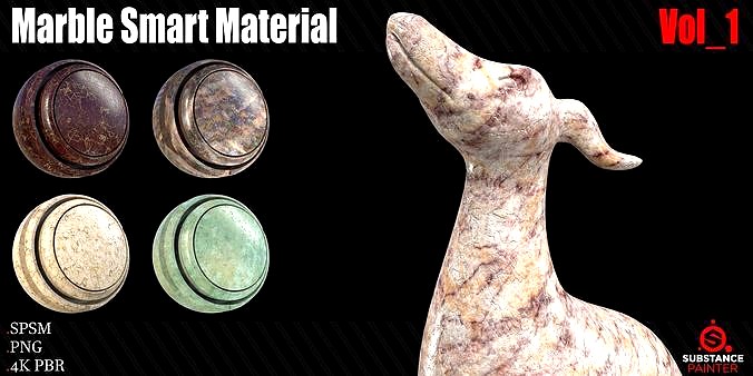 Marble Smart Material  4K PBR Texture Vol