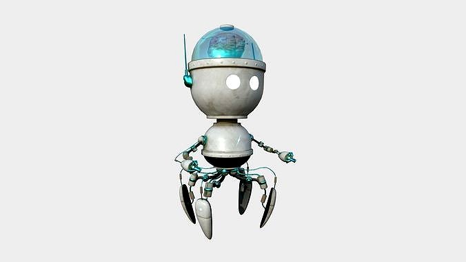 Brain Robot G07 White Dust - SciFi Character Design