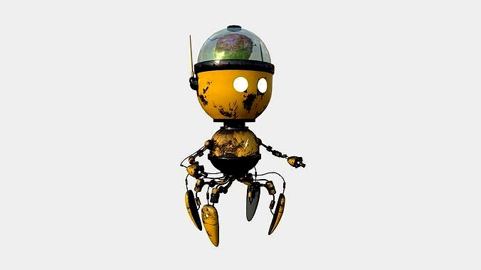 Brain Robot G05 Yellow - SciFi Character Design