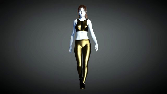 cyberpunk - sports activewear clothing set - gold and black