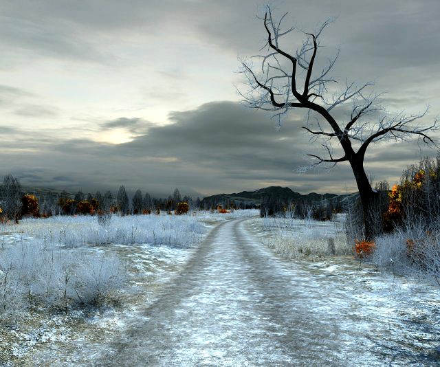 winter suburbs