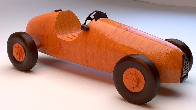 Old style wooden toy car