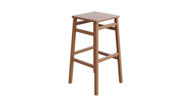 square wooden stool
