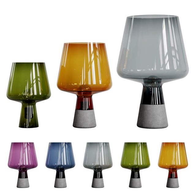 nordic glass cement table lamp 3 lamps 5 materials