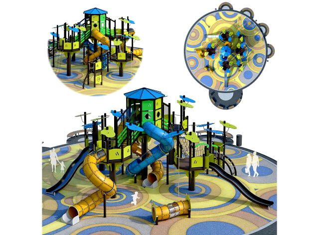 large children playground complex