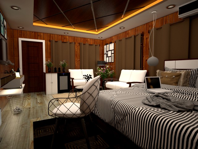 modern bedroom - chambre coucher