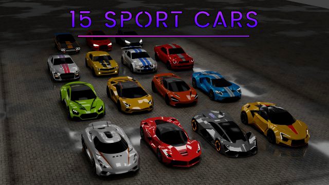 15 sport cars pack