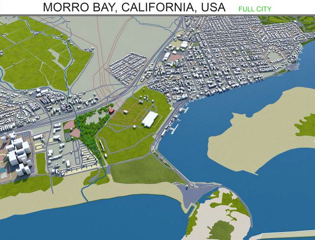 morro bay city california usa 15km