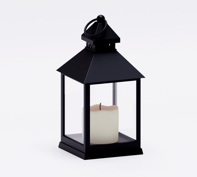 lantern with a candle