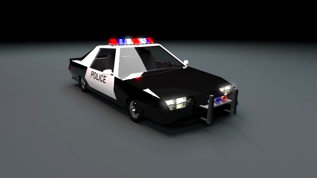 chevrolet camaro police low-poly