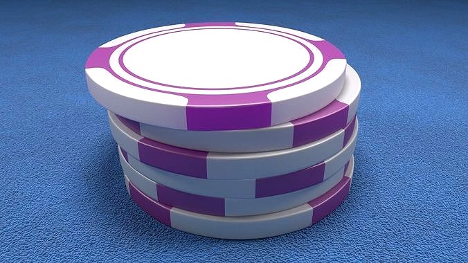 Poker Chips Purple and White