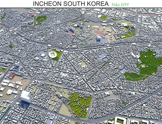 incheon city south korea 100km