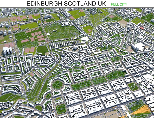 edinburgh city scotland uk 50km
