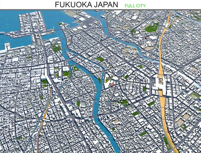 fukuoka city japan 50km