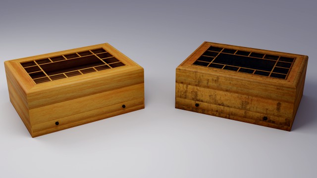 jewelry box - clean and dirty wooden box