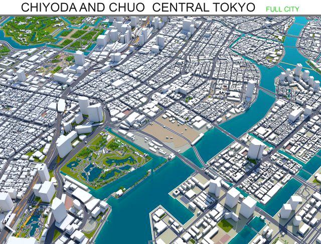 chiyoda and chuo central city tokyo 10km