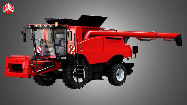 axial-flow 9240 combine harvester - with wheels