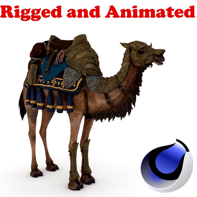 camel rigged and animated