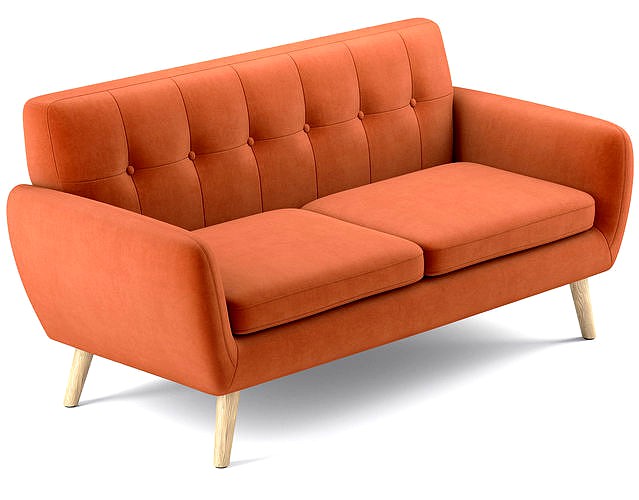 Josephine Mid Century Modern Petite Sofa