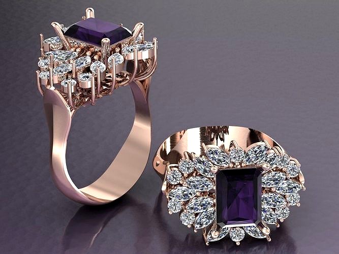 marquise diamond ring 01 | 3D