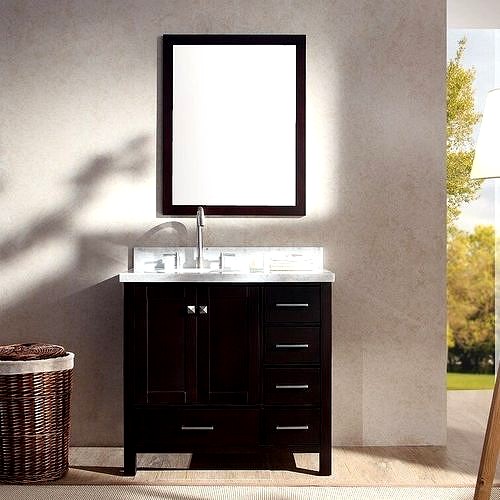 Amariani 37 Single Bathroom Vanity Set with Mirror - 4 colour