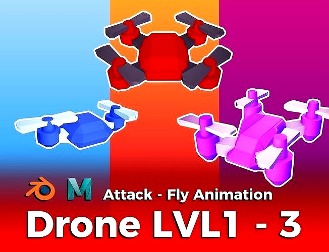 Drone LVL 1-3 - Game Ready - Hyper Casual