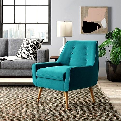 Alessa Wide Tufted Armchair - 2 Colour