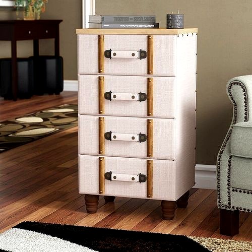 Rowan Padded 4 Drawer Accent Chest