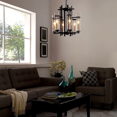 Chacon 6-Light Candle Style Wagon Wheel Chandelier