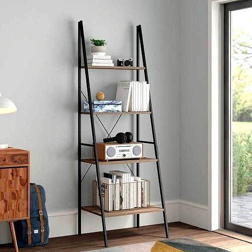 Almanzar Steel Ladder Bookcase - 3 colour