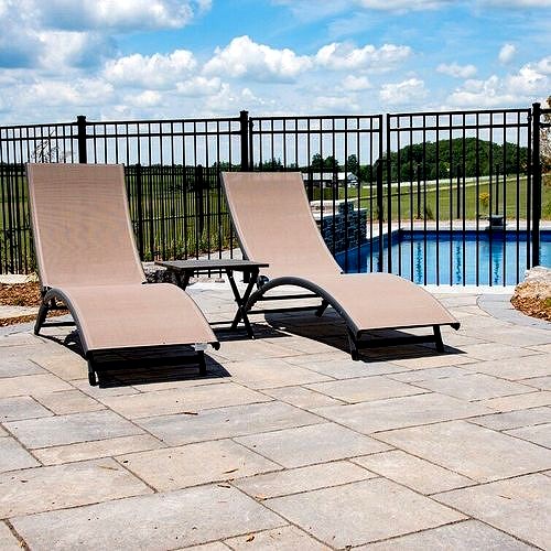 Bontang Long Reclining Chaise Lounge Set