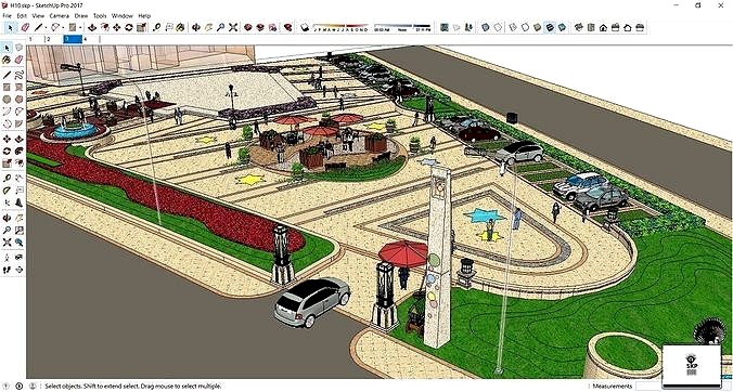 Sketchup Landscape Park H10