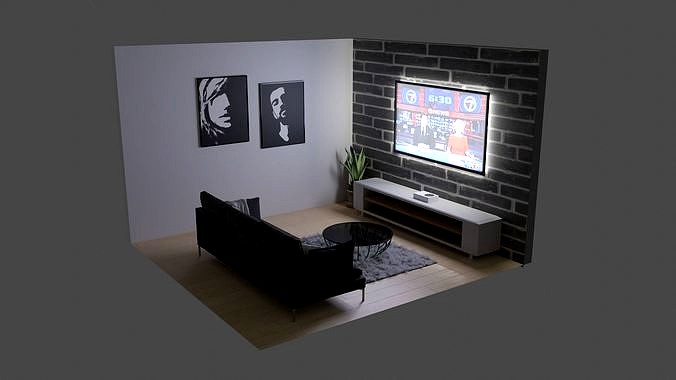 Modern minimalistic room